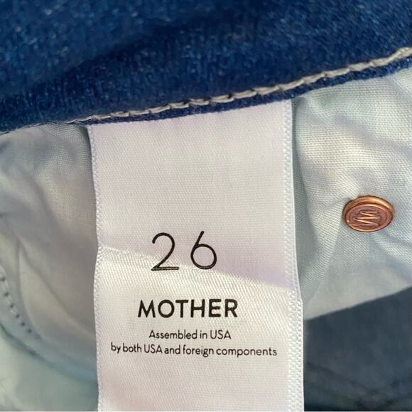 Mother The Mid Rise Dazzler Crop Fray Jeans size 26 - Picture 8 of 9